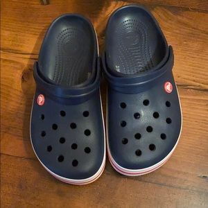 BRAND NEW NAVY WHITE AND RED CROCS